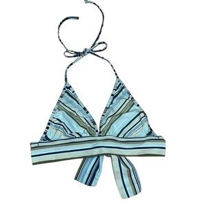 LEI Triangle Striped Bikini Top, Small